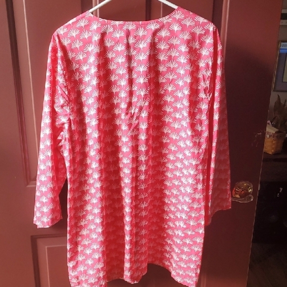 Talbots Pink With Lace Trim Tunic - Picture 8 of 9